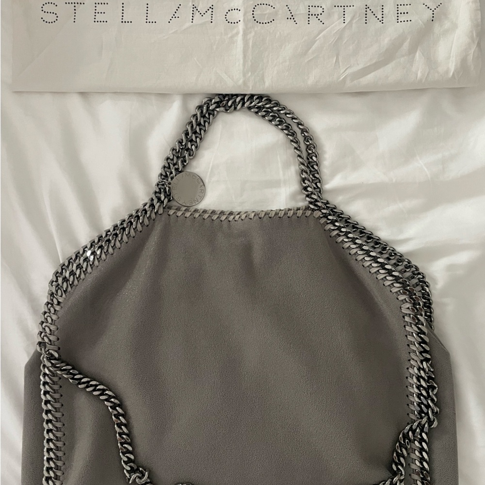 Stella McCartney Gray Shoulder Bag with Chain Detail